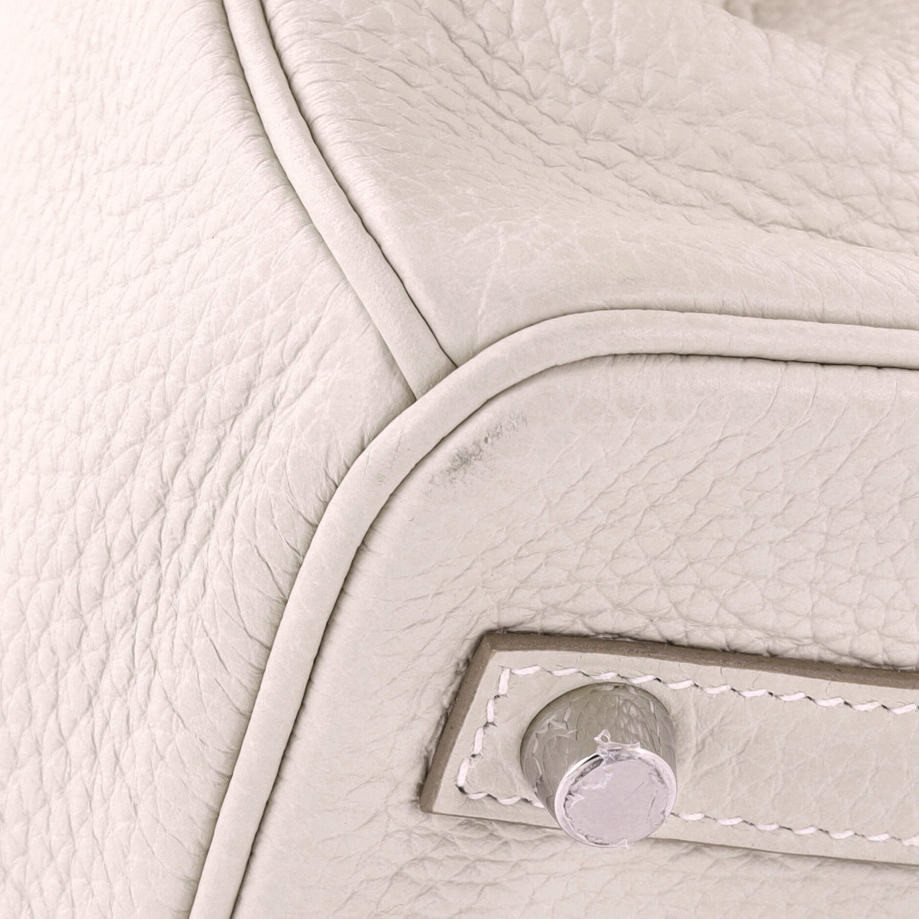 Birkin Handbag Light Clemence with Palladium Hardware 30