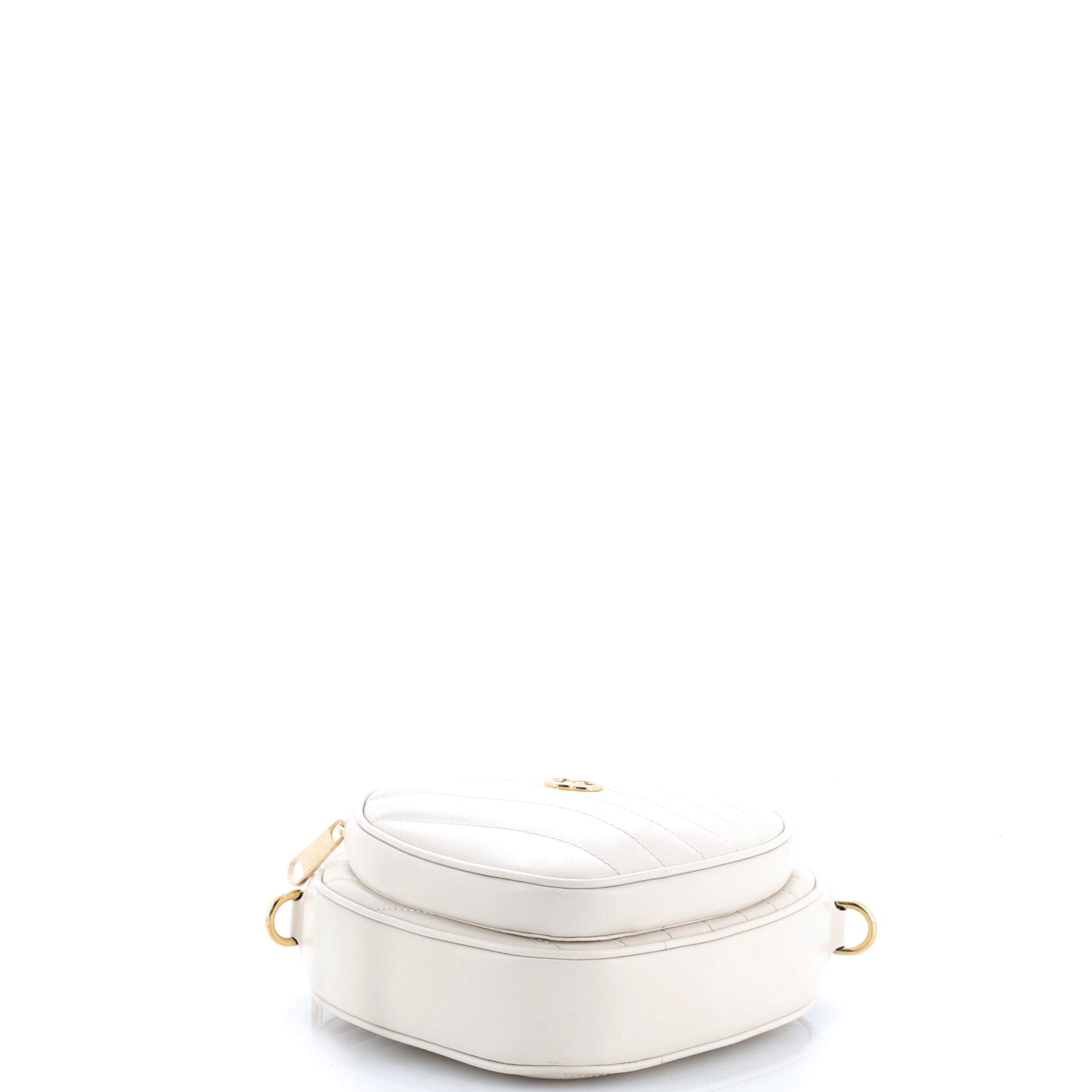 Interlocking G Heart Shoulder Bag Diagonal Quilted Leather Mini