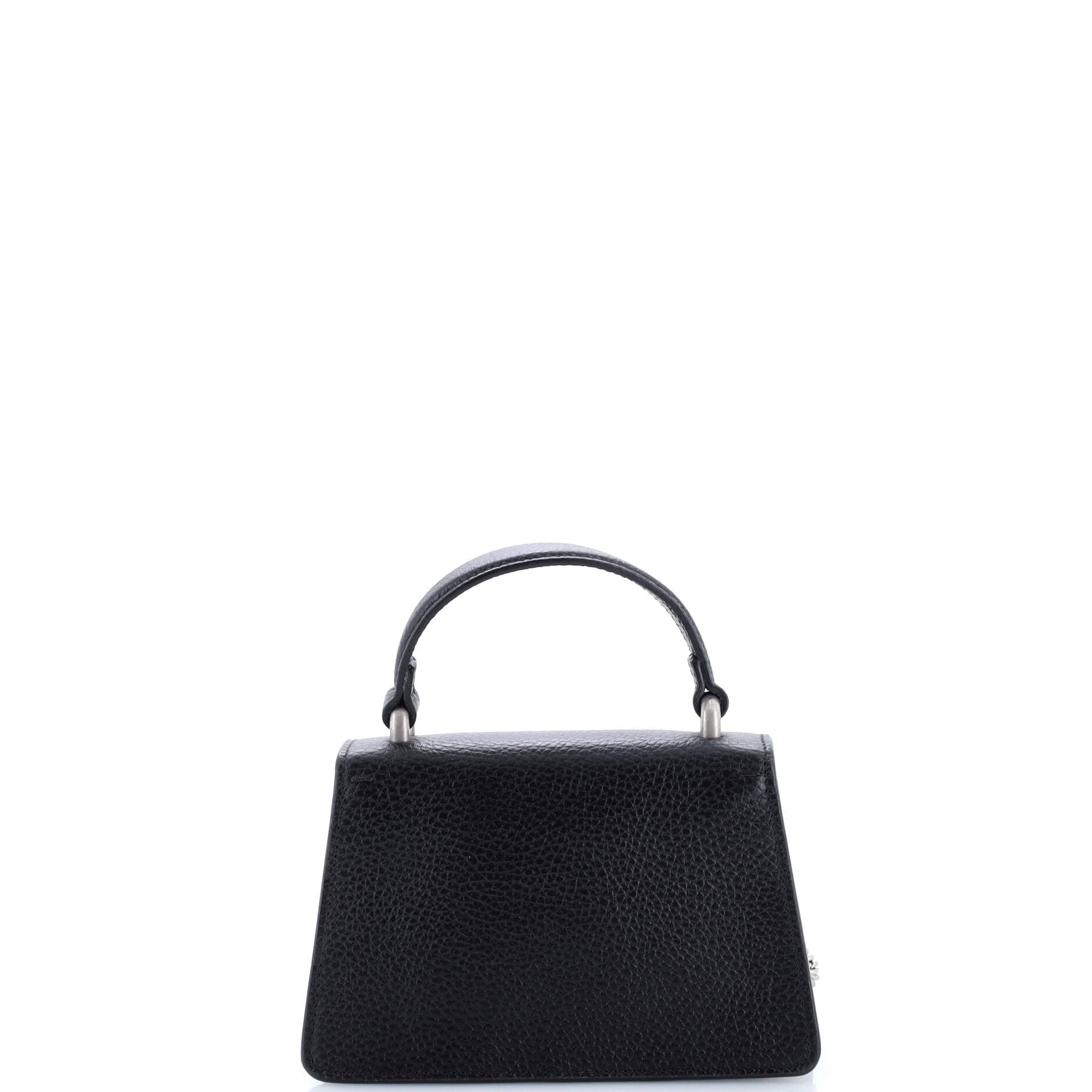 Dionysus Top Handle Bag Leather with Crystals Mini