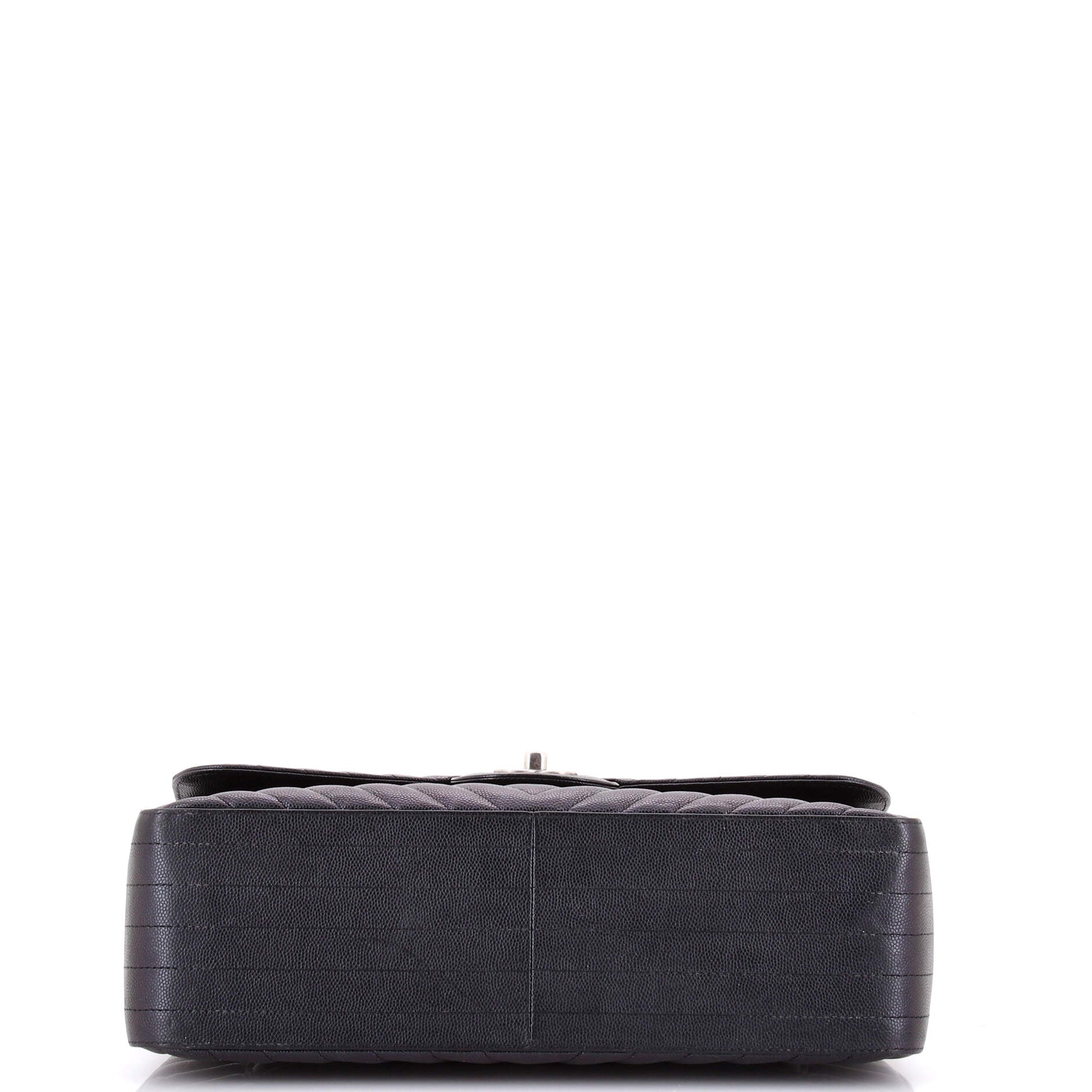 Classic Double Flap Bag Chevron Iridescent Caviar Jumbo