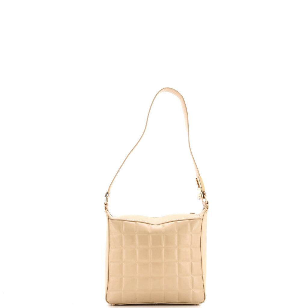 Chocolate Bar CC Shoulder Bag Quilted Leather Small