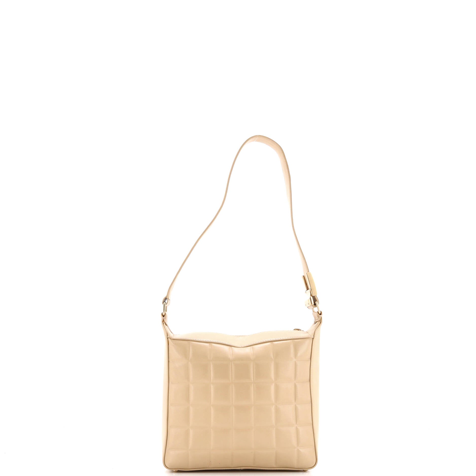 Chocolate Bar CC Shoulder Bag Quilted Leather Small