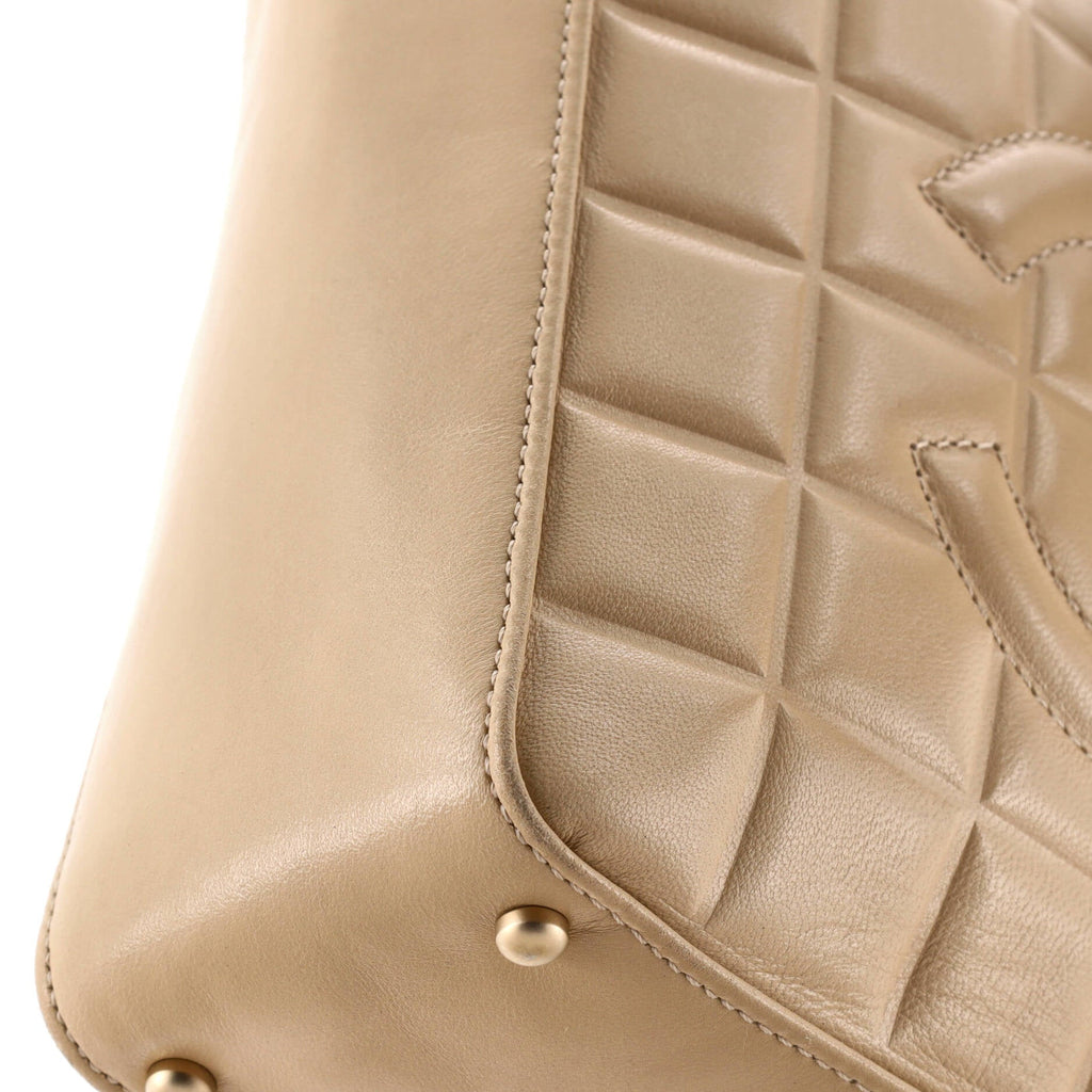 Chocolate Bar CC Shoulder Bag Quilted Leather Small
