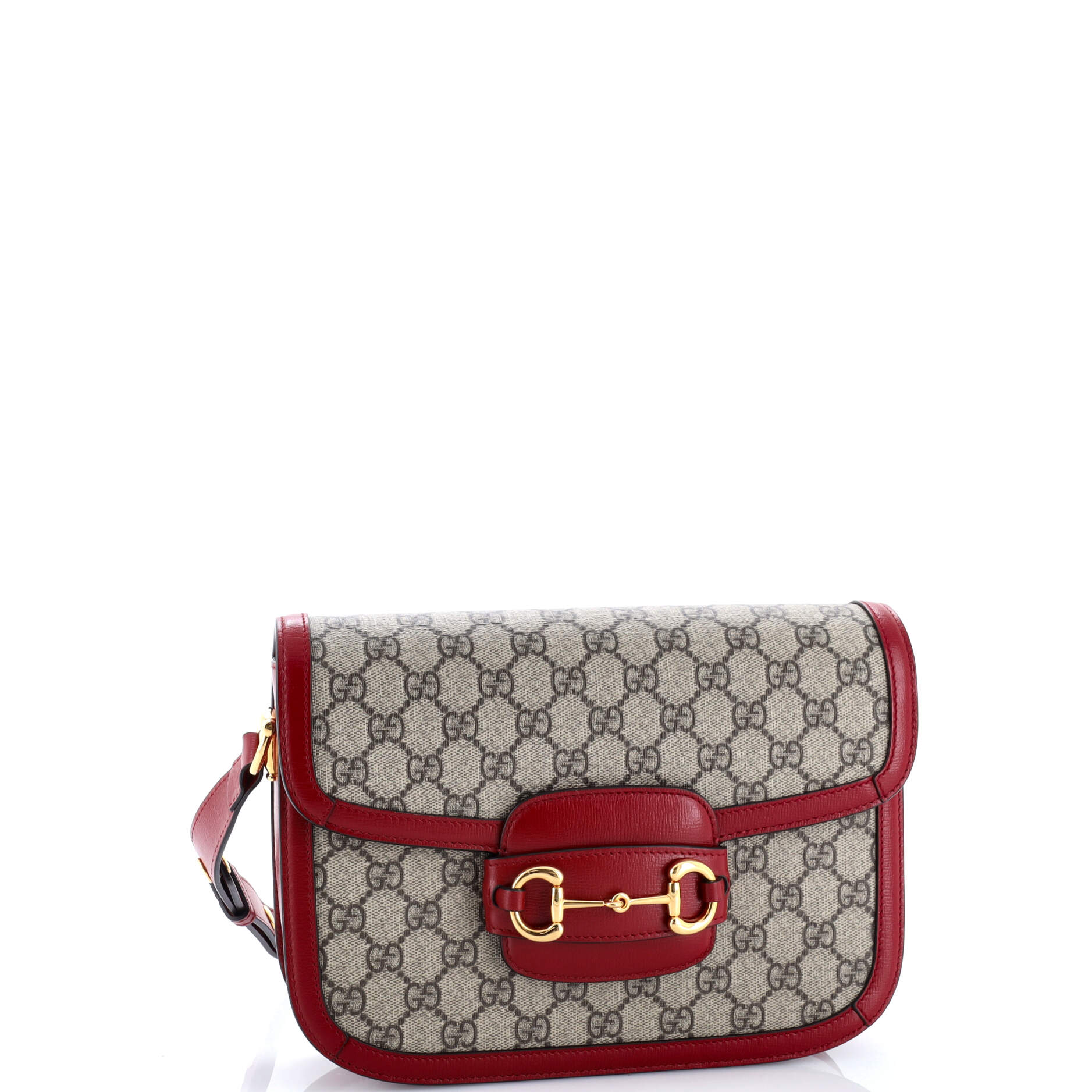 Horsebit 1955 Shoulder Bag GG Coated Canvas with Leather Small
