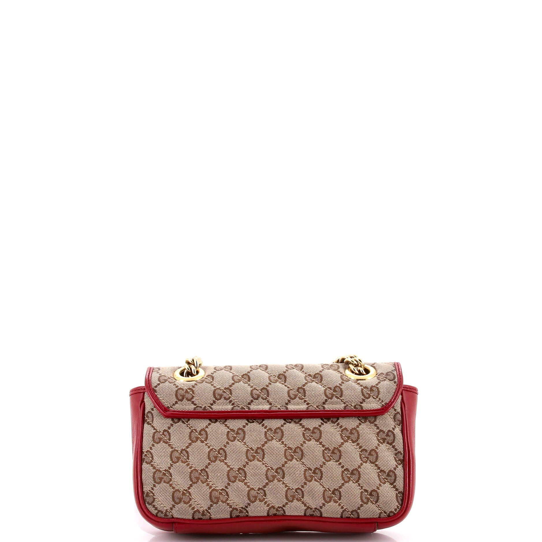 GG Marmont Flap Bag Diagonal Quilted GG Canvas with Leather Mini