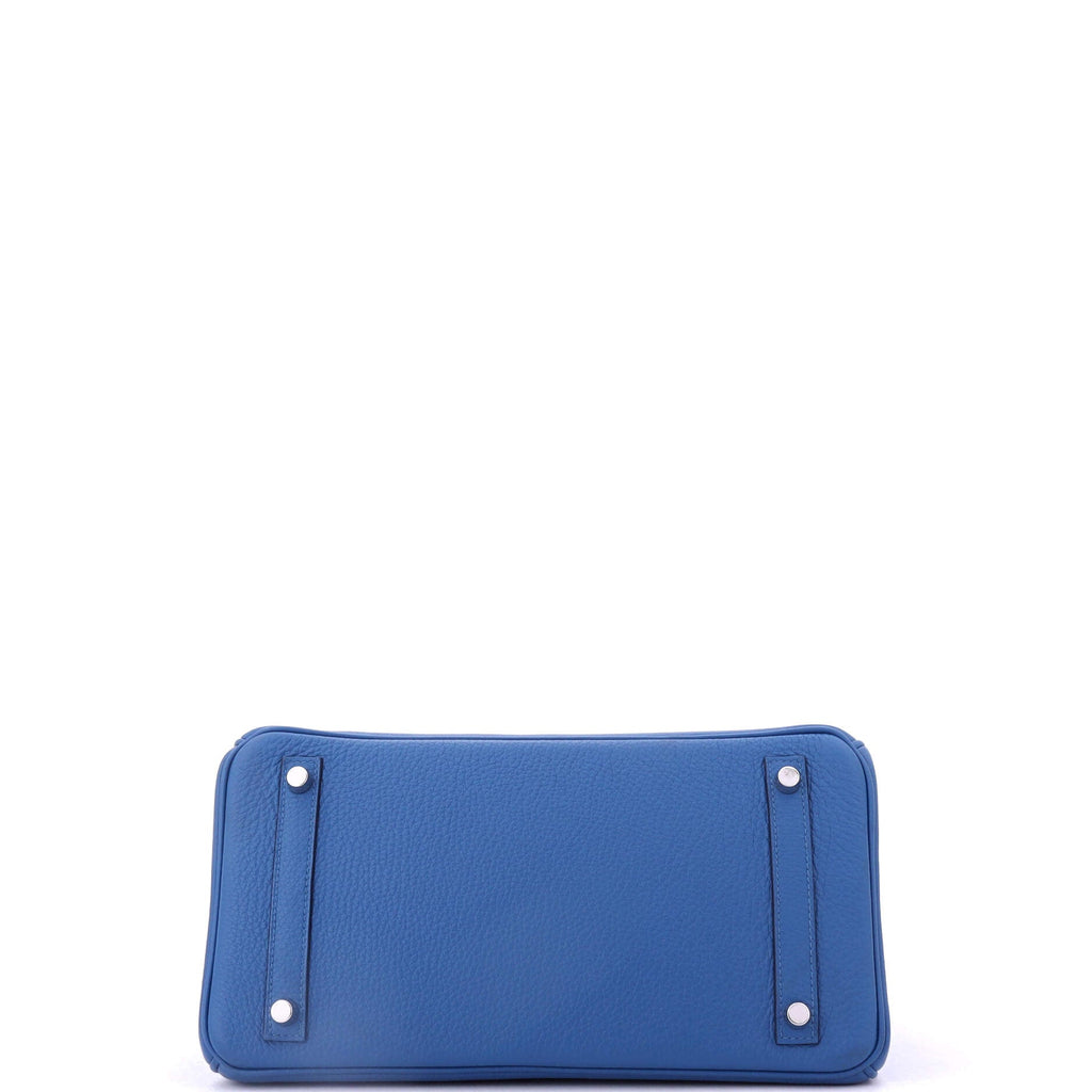 Birkin Handbag Bleu France Togo with Palladium Hardware 30