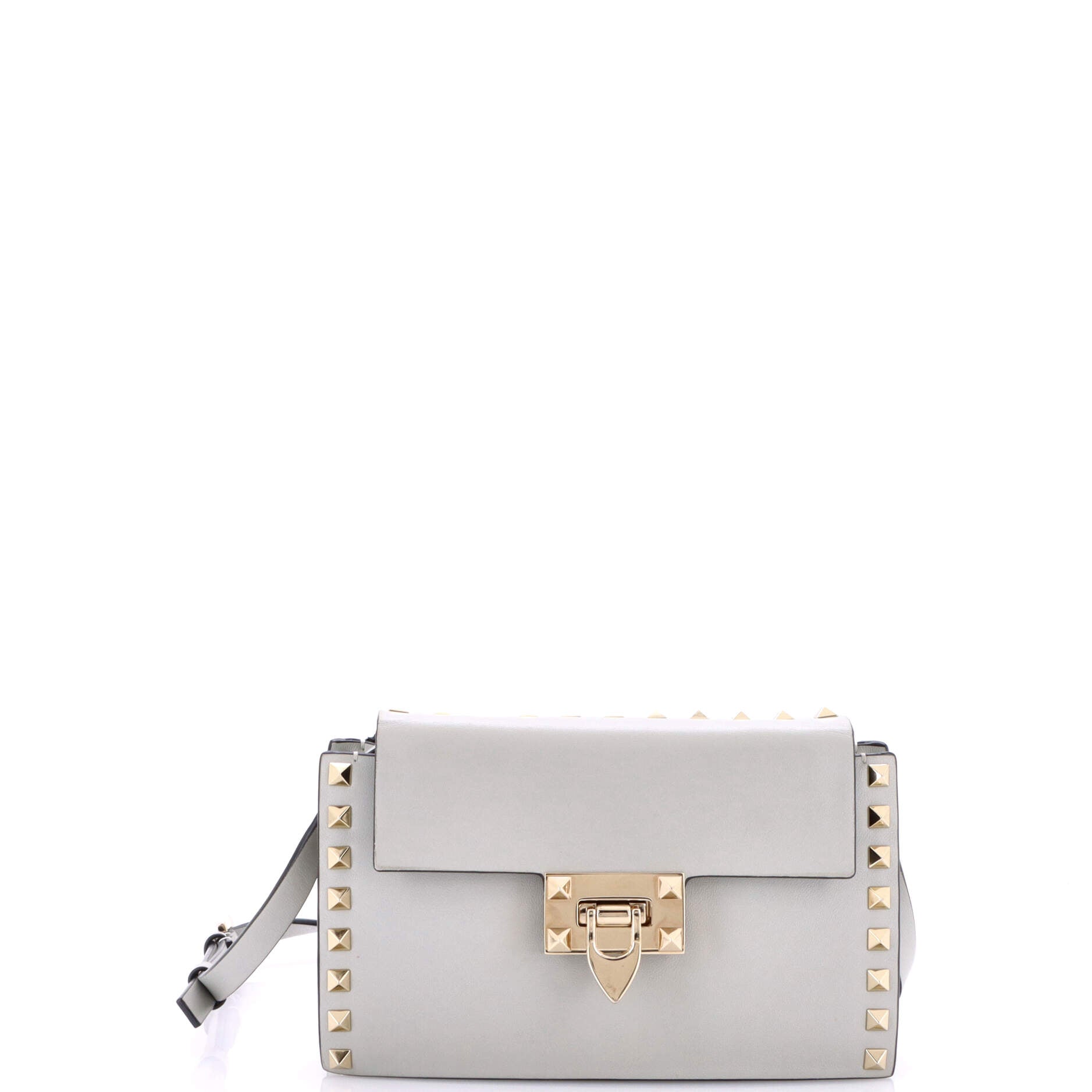 Rockstud Flip Lock Flap Bag Leather Small