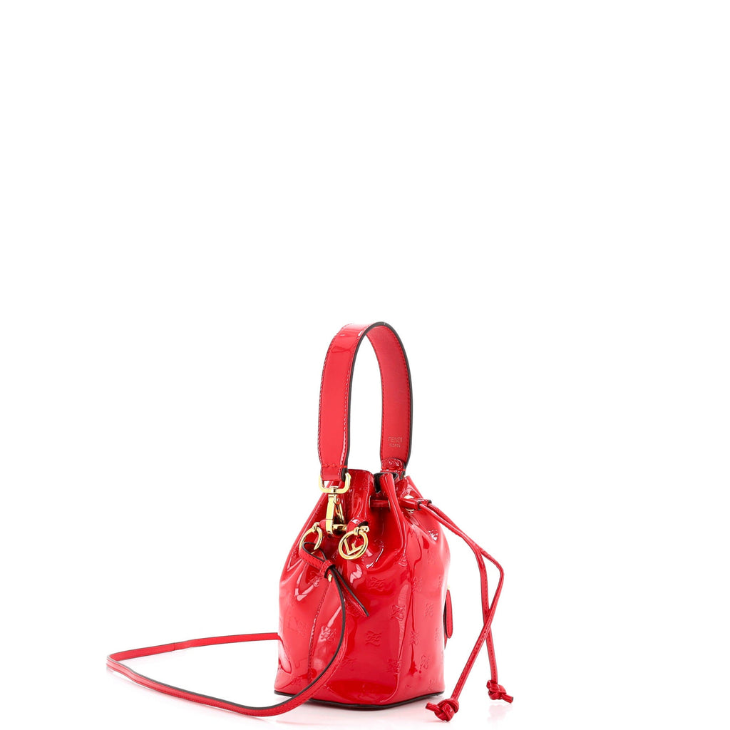 Karligraphy Mon Tresor Bucket Bag Embossed Patent Mini
