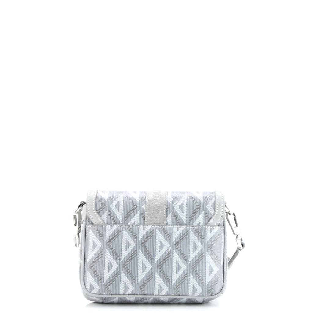Hit the Road Flap Crossbody Bag CD Diamond Coated Canvas and Leather Mini