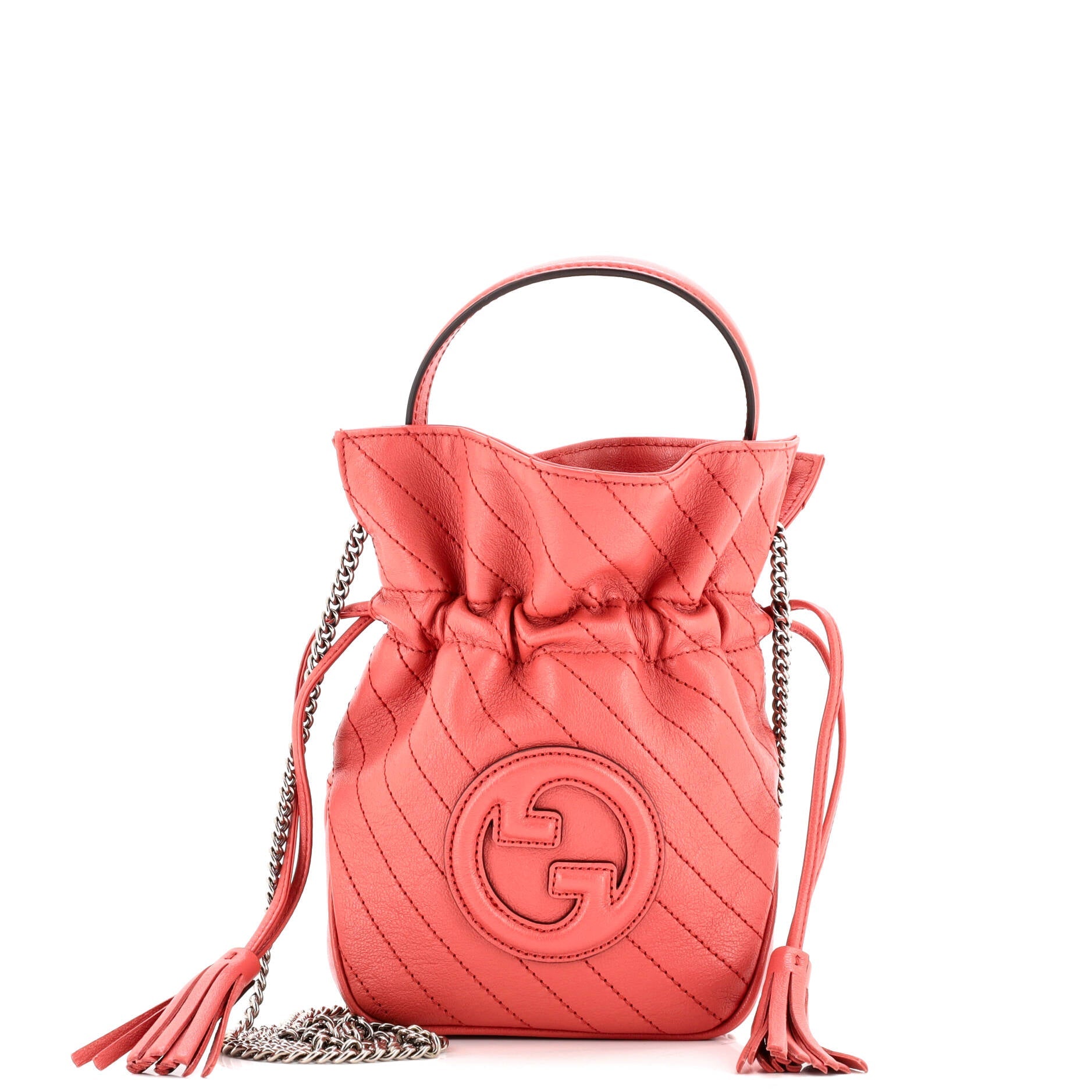 Blondie NM Bucket Bag Diagonal Quilted Leather Mini