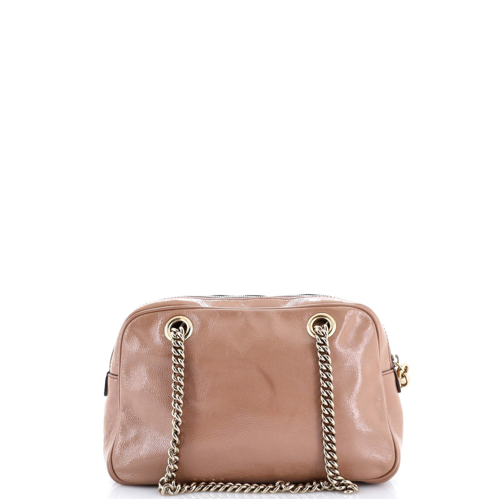 Soho Chain Zip Shoulder Bag Patent Small