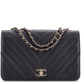 Statement Flap Bag Chevron Calfskin Medium