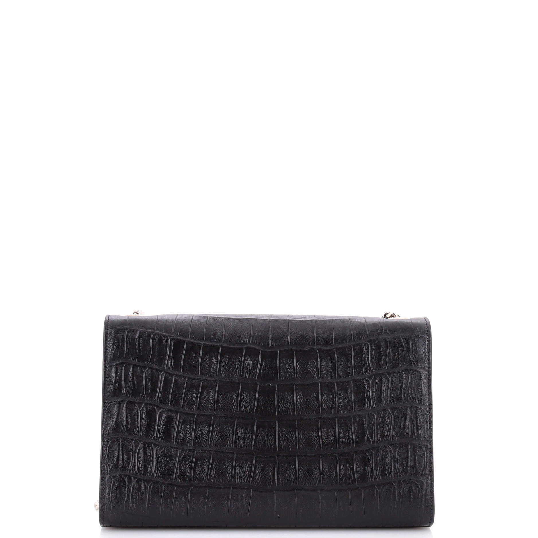 Classic Monogram Tassel Crossbody Bag Crocodile Embossed Leather Medium