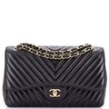 Classic Double Flap Bag Chevron Lambskin Jumbo