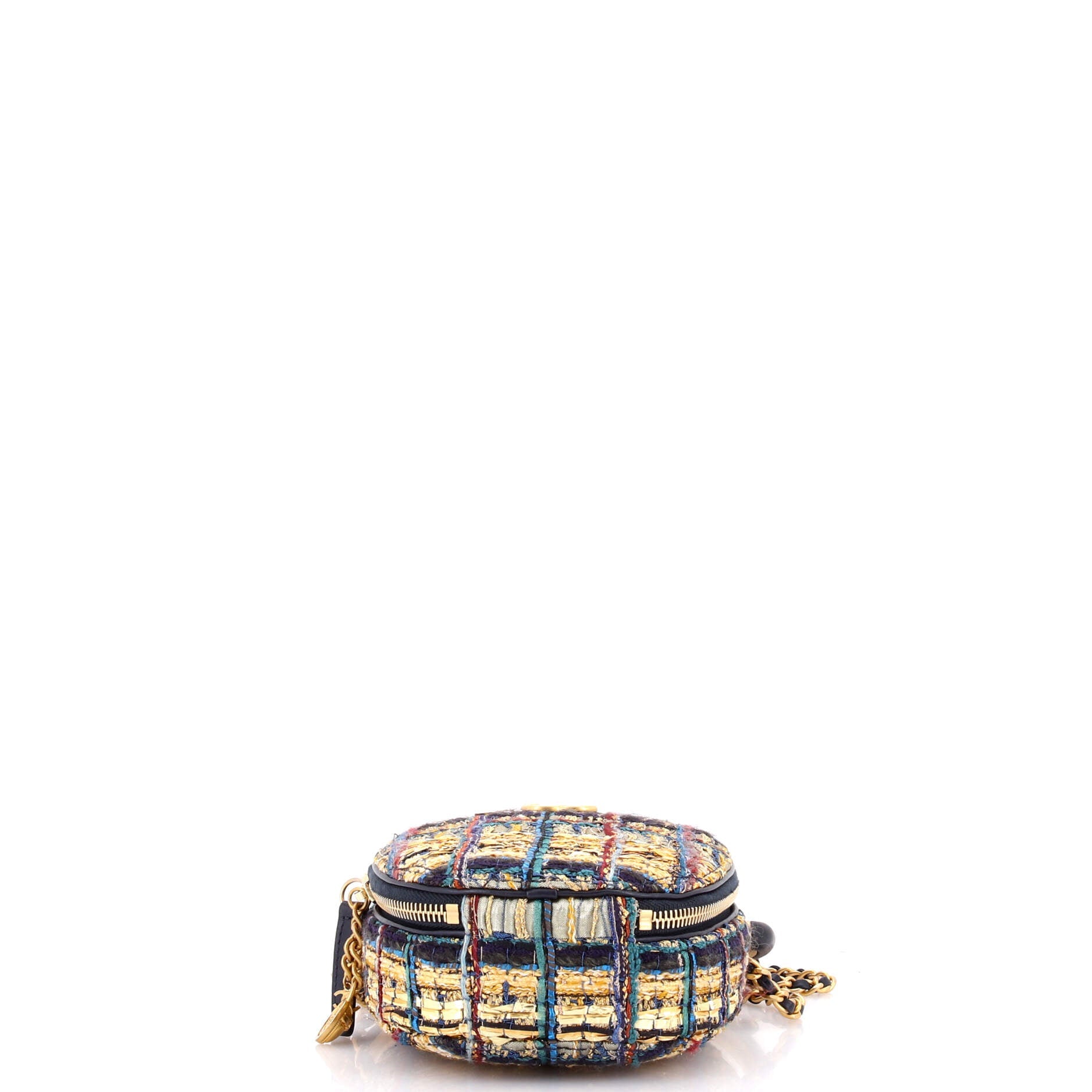 Paris-New York Oval Camera Case Quilted Tweed Small