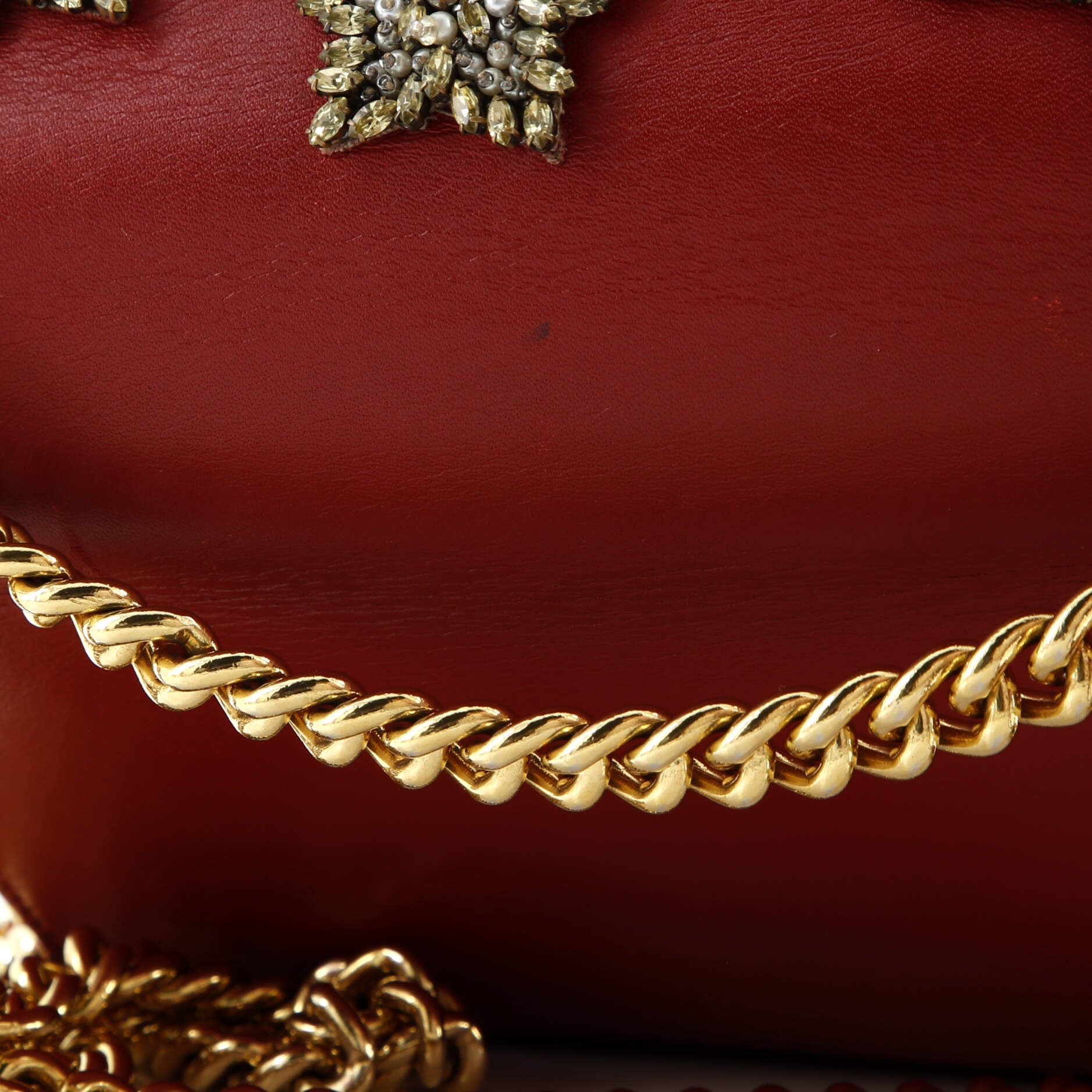 Padlock Shoulder Bag Embellished Leather Small