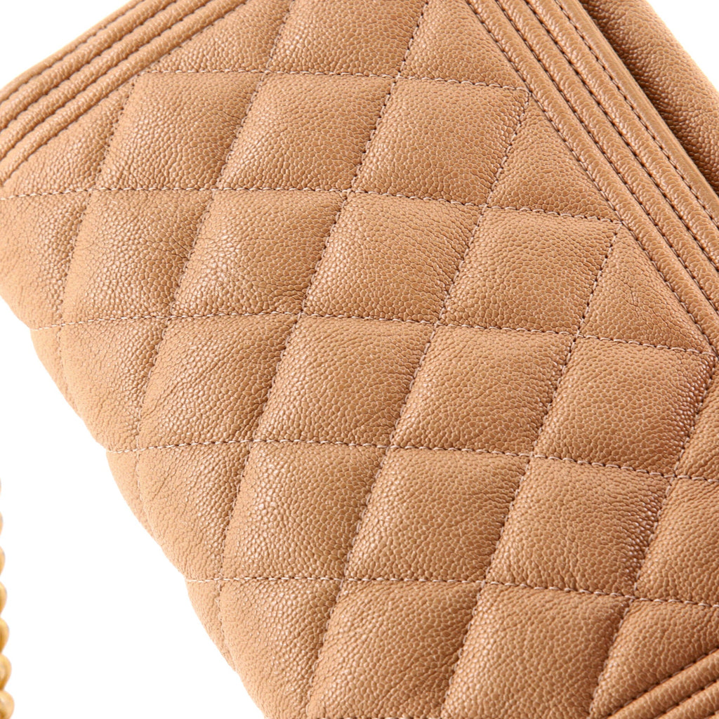 Boy Wallet on Chain Quilted Caviar