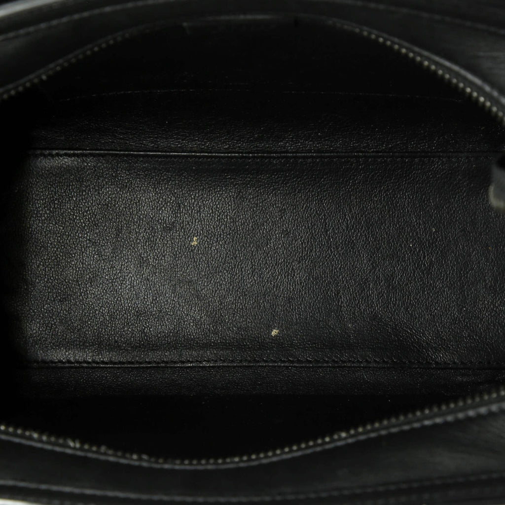 Tricolor Luggage Bag Leather Nano