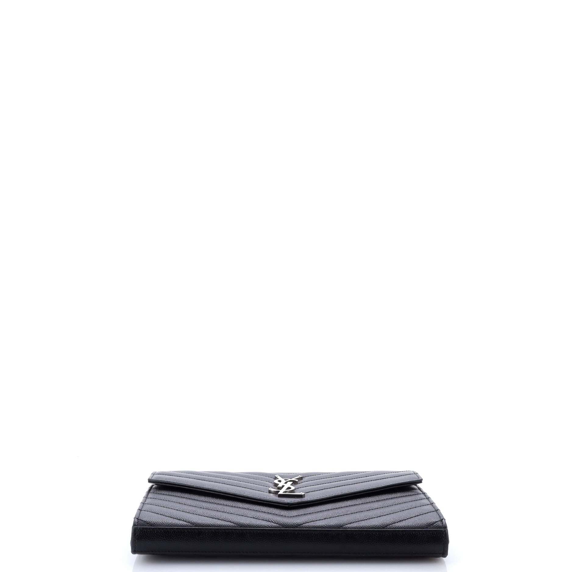 Classic Monogram Wallet on Chain Matelasse Chevron Leather Medium