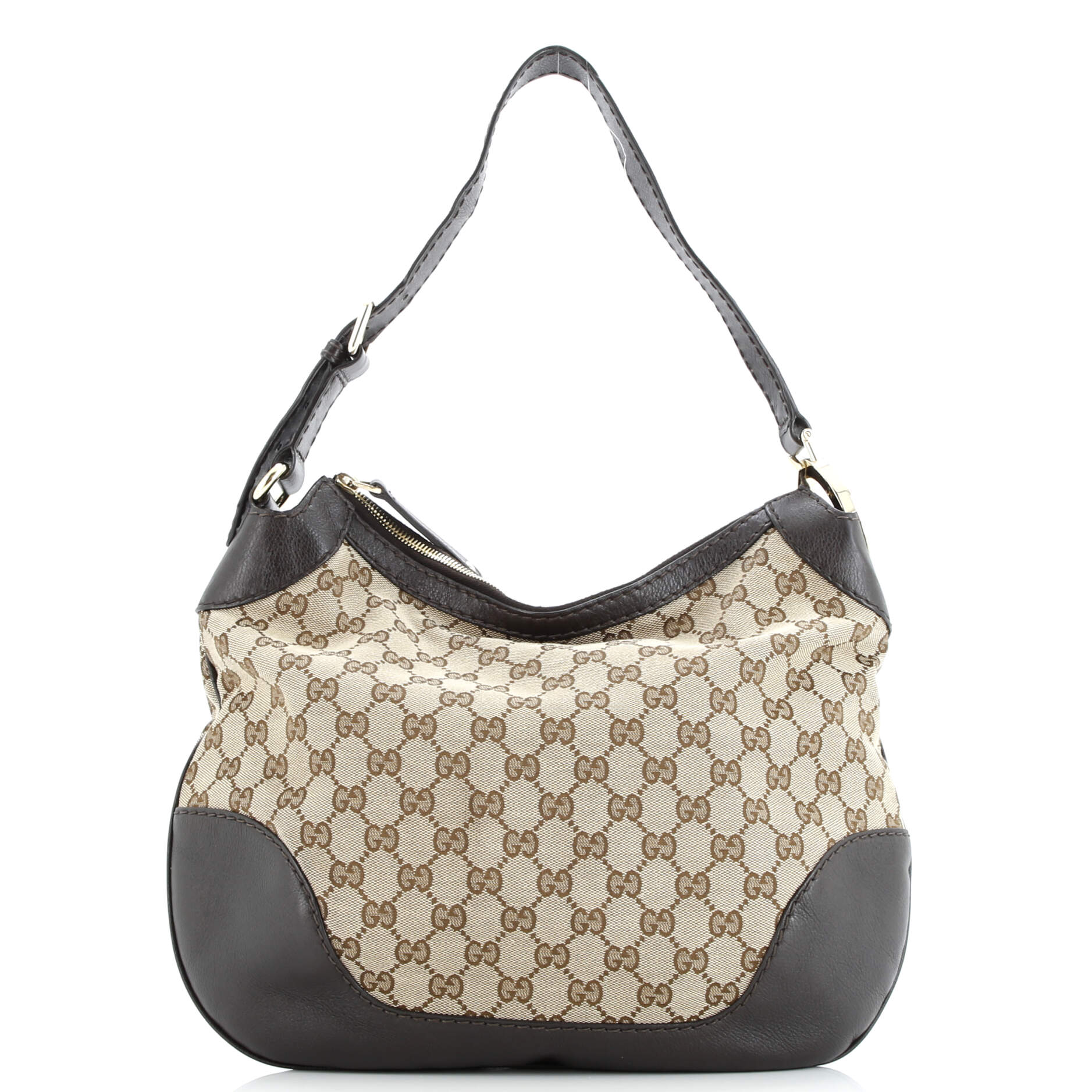 Charlotte Zip Hobo GG Canvas with Leather Medium