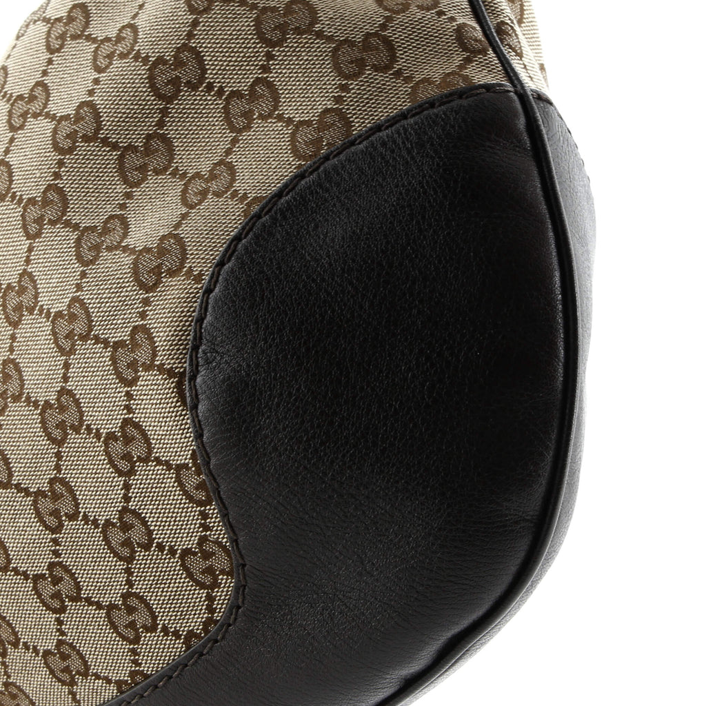 Charlotte Zip Hobo GG Canvas with Leather Medium