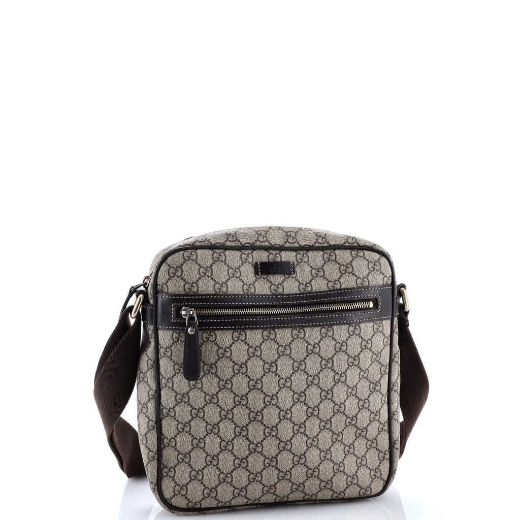 Front Zip Messenger GG Coated Canvas Medium