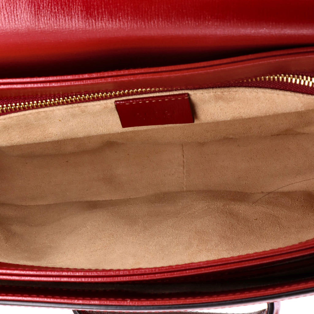 Horsebit 1955 Shoulder Bag GG Coated Canvas with Leather Small