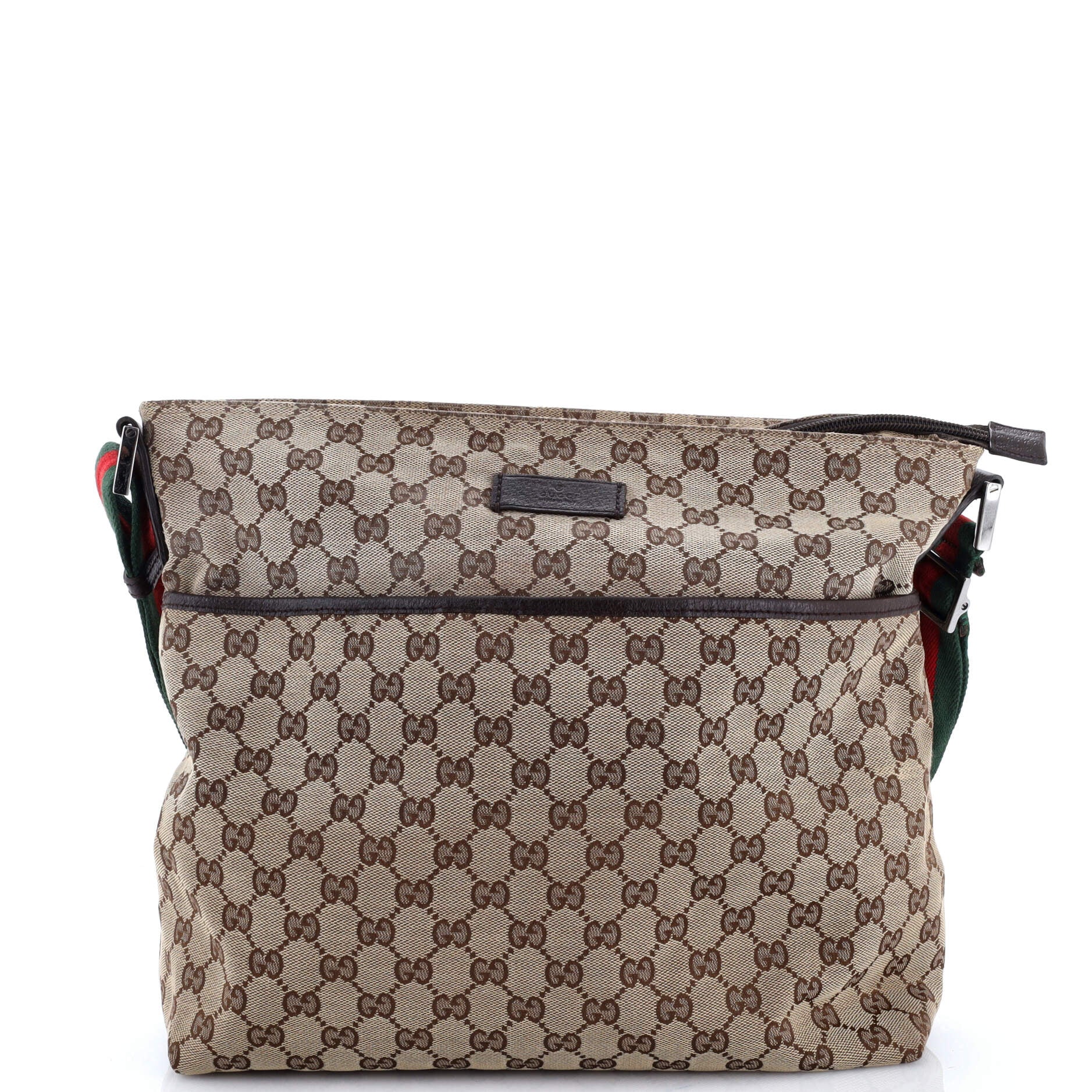 Front Pocket Web Messenger GG Canvas Medium