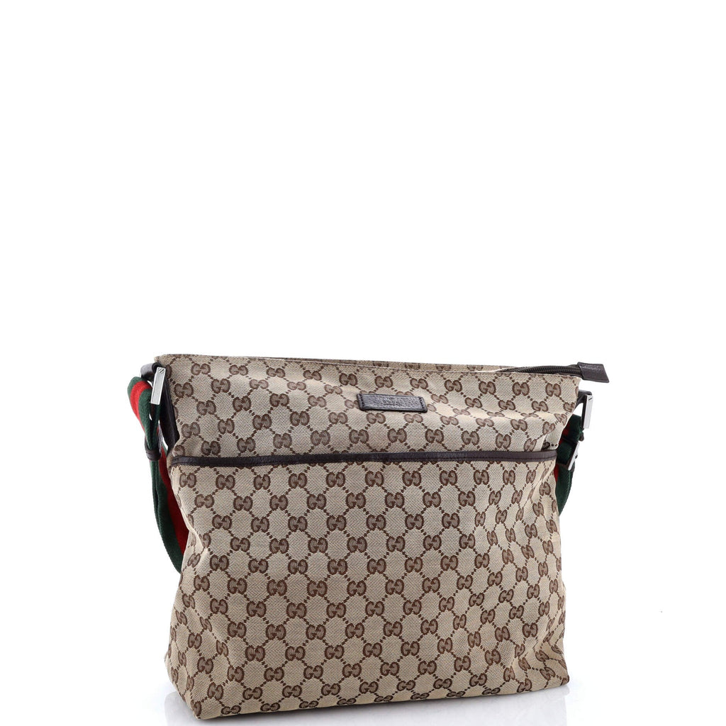 Front Pocket Web Messenger GG Canvas Medium