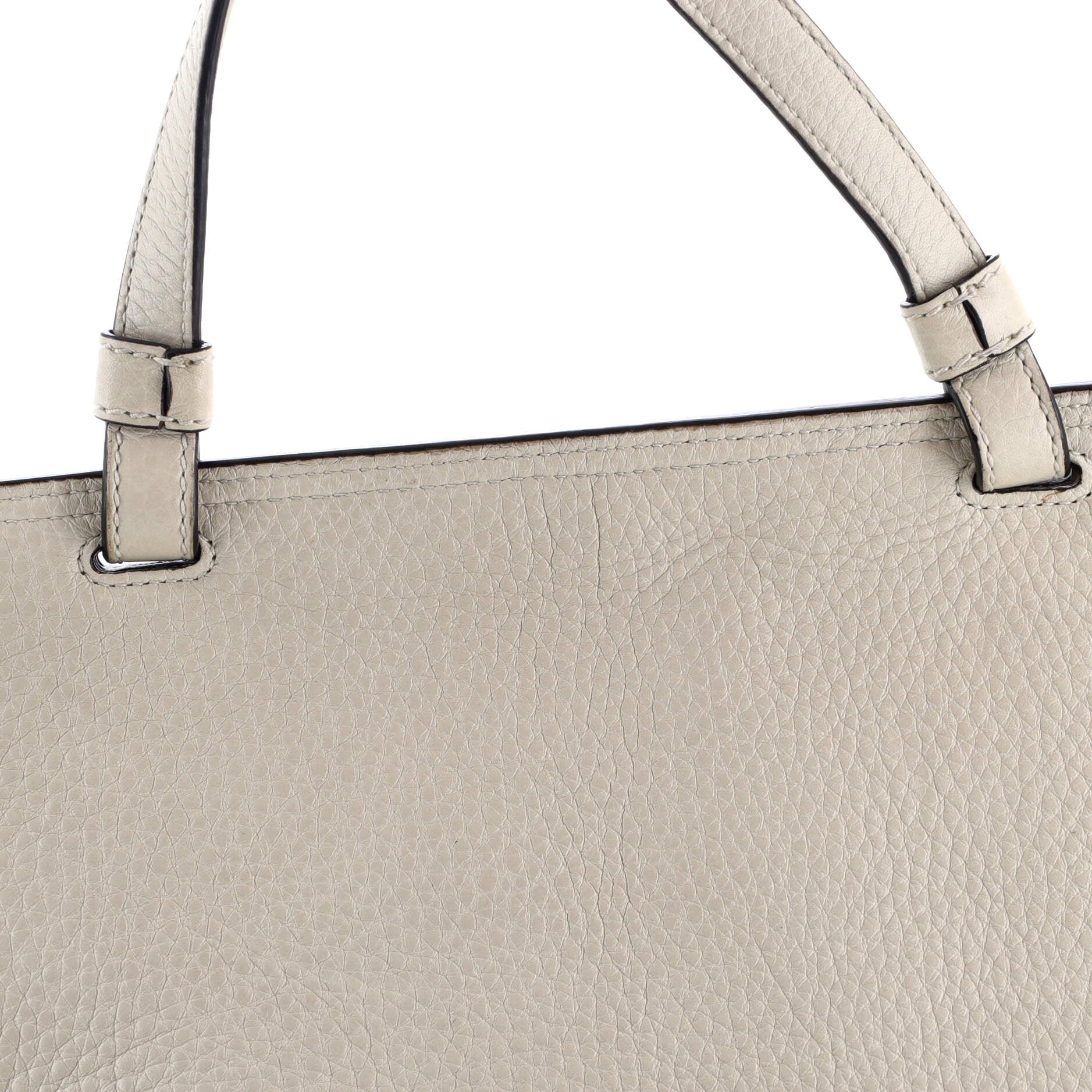 Bamboo Daily Top Handle Bag Leather Large