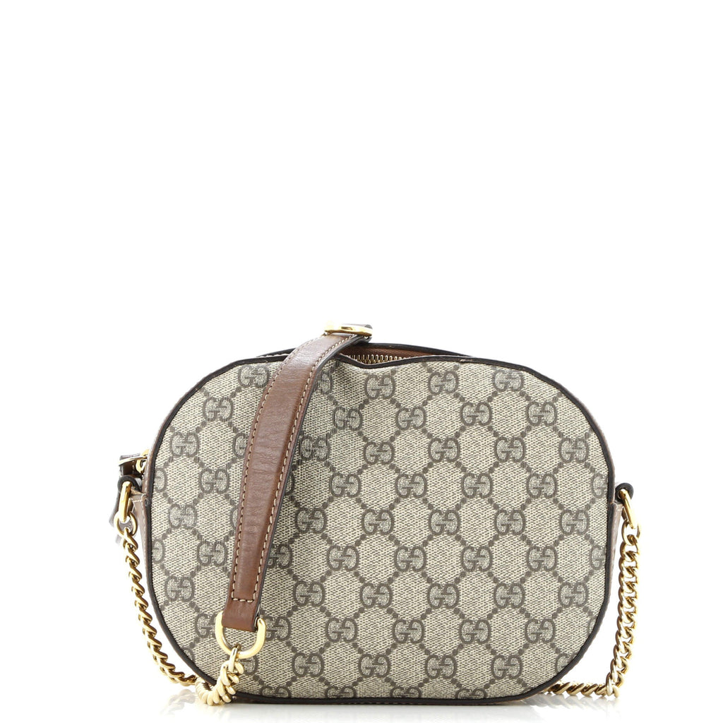 Chain Crossbody Bag GG Coated Canvas and Leather Mini