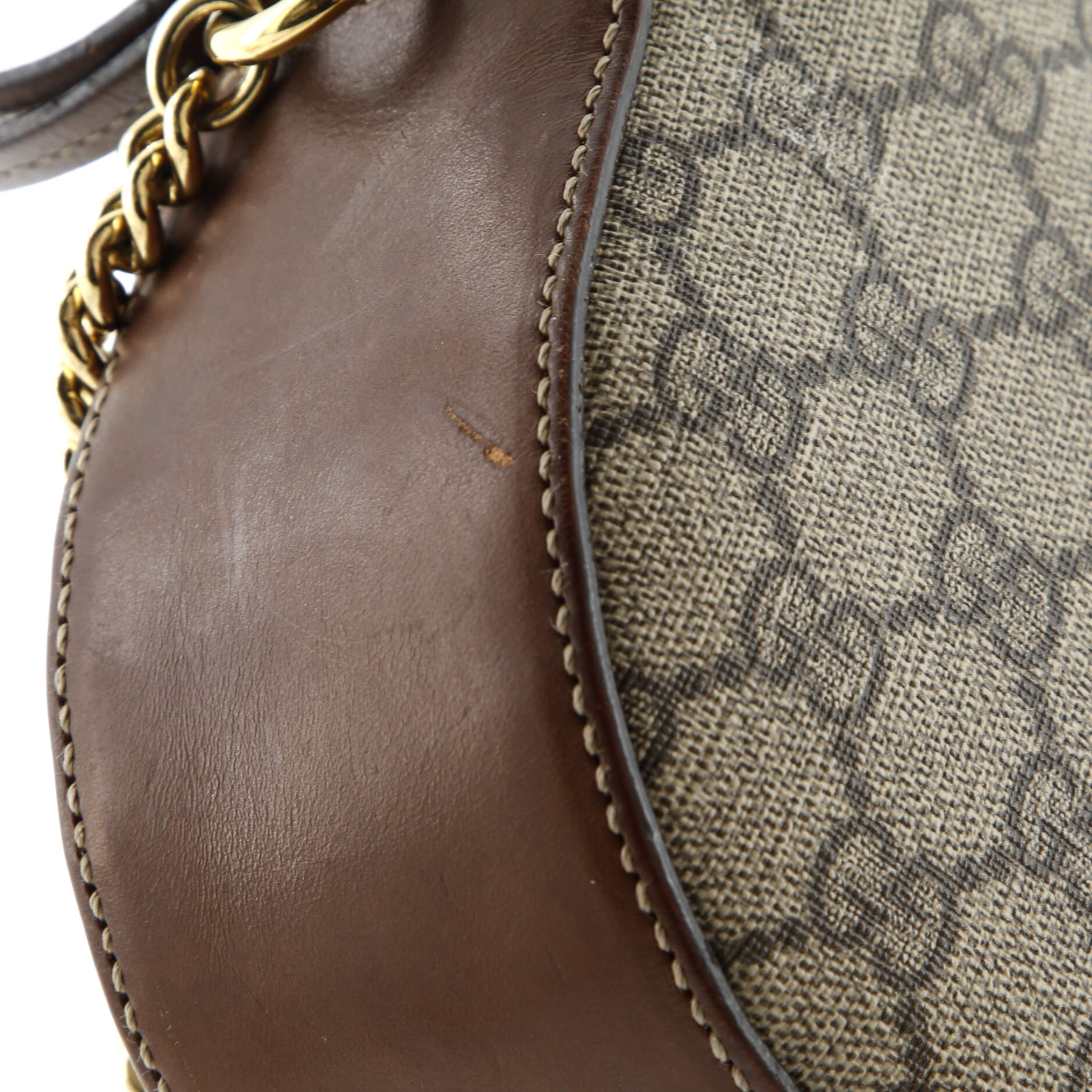Chain Crossbody Bag GG Coated Canvas and Leather Mini