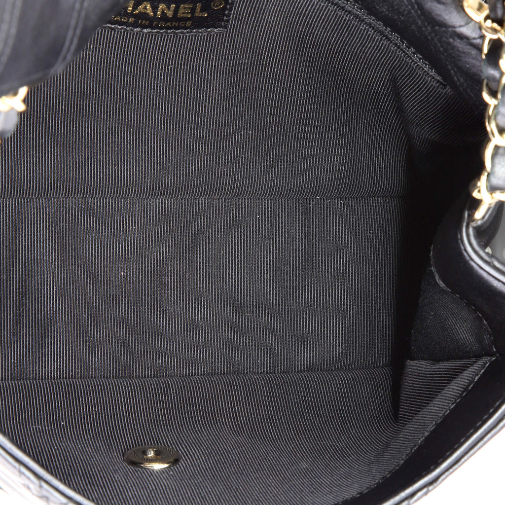 CC Flap Bag Pearl Studded Quilted Lambskin Medium