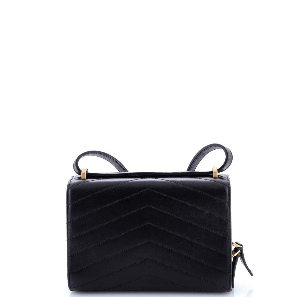 Medal Envelope Flap Bag Chevron Calfskin Small
