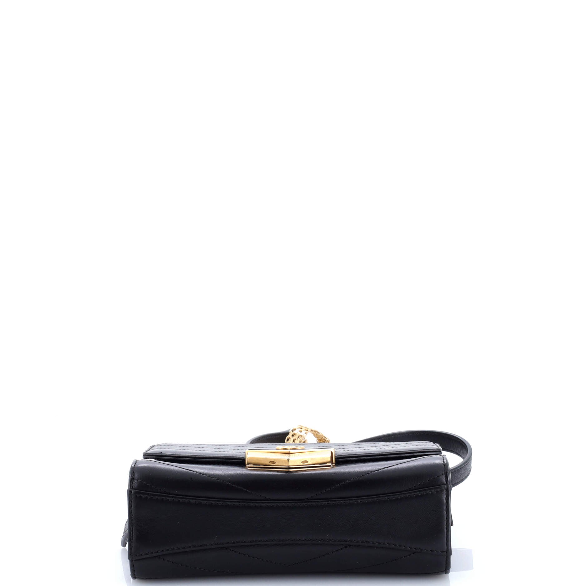 Medal Envelope Flap Bag Chevron Calfskin Small