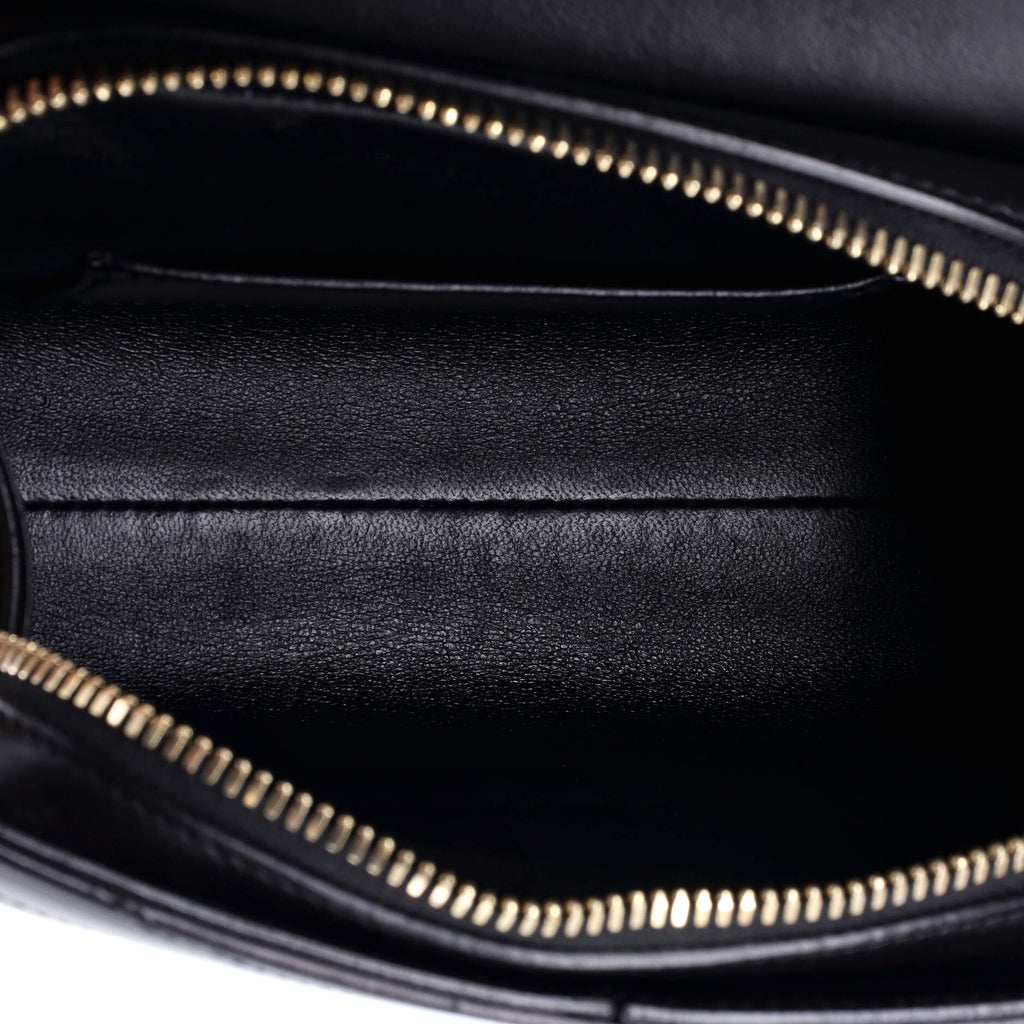 Medal Envelope Flap Bag Chevron Calfskin Small