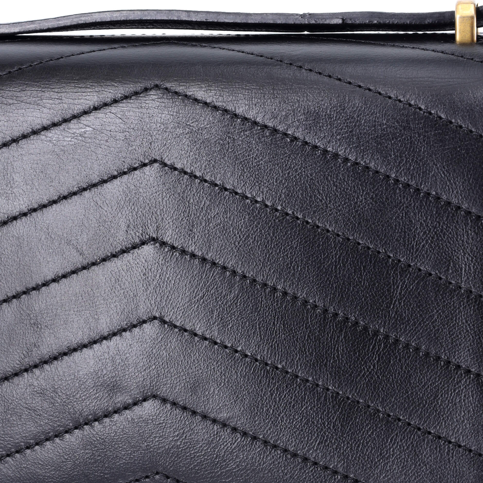 Medal Envelope Flap Bag Chevron Calfskin Small
