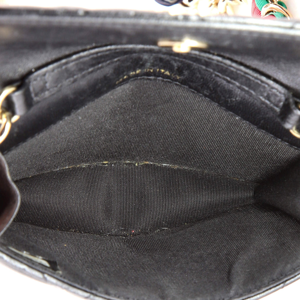 Ribbon Chain Belt Bag Quilted Lambskin