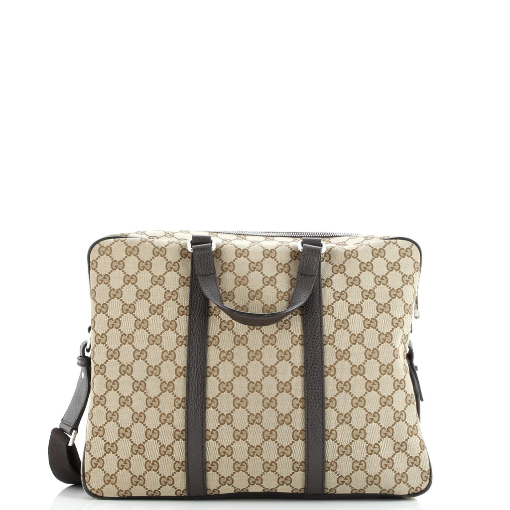 Convertible Briefcase GG Canvas with Leather Medium