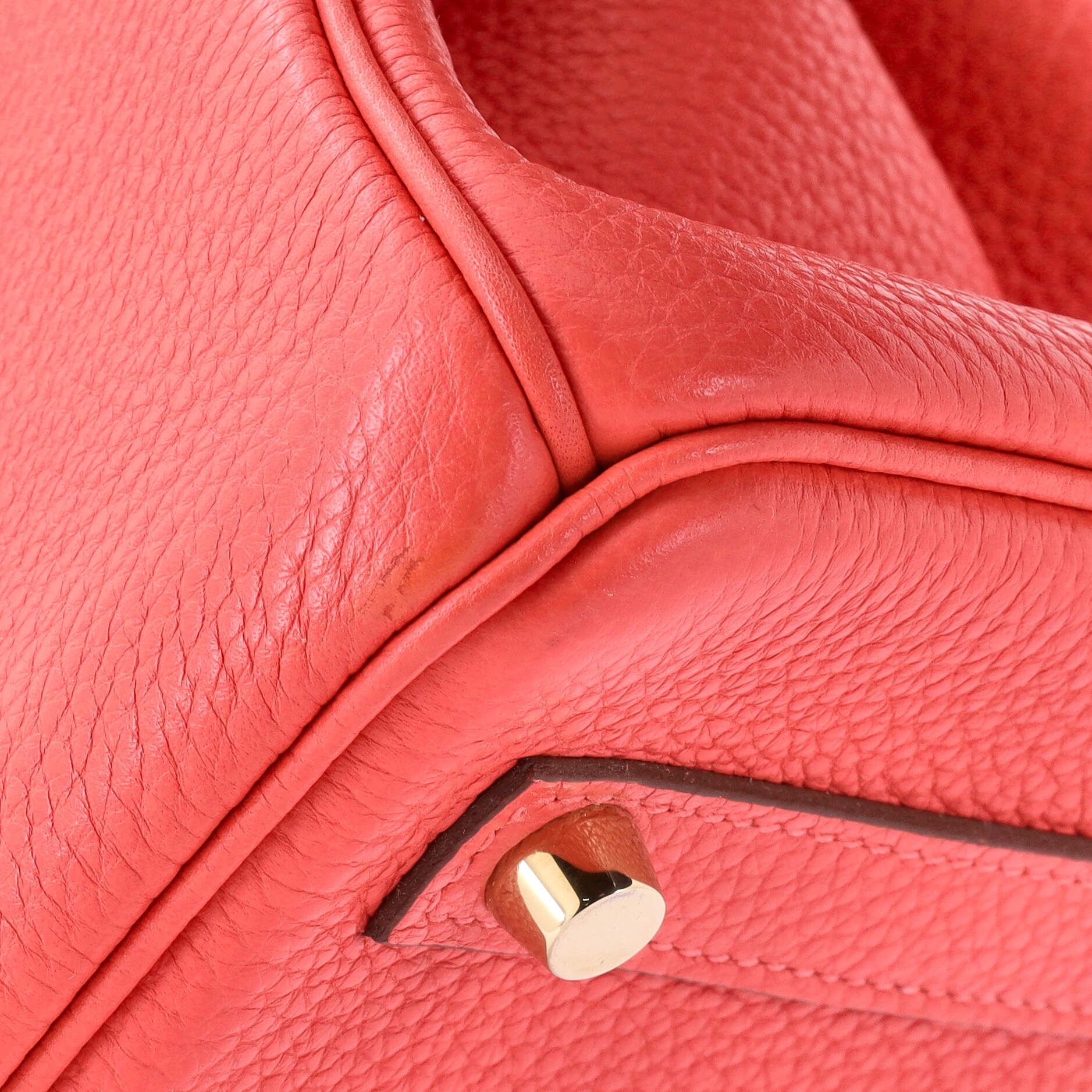 Birkin Handbag Rose Jaipur Clemence with Gold Hardware 30