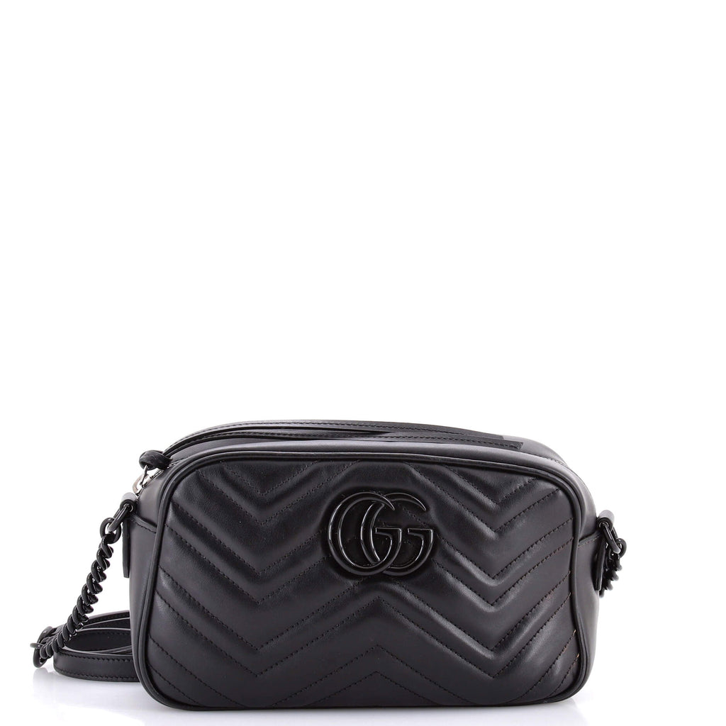 GG Marmont Monochrome Shoulder Bag Matelasse Leather Small