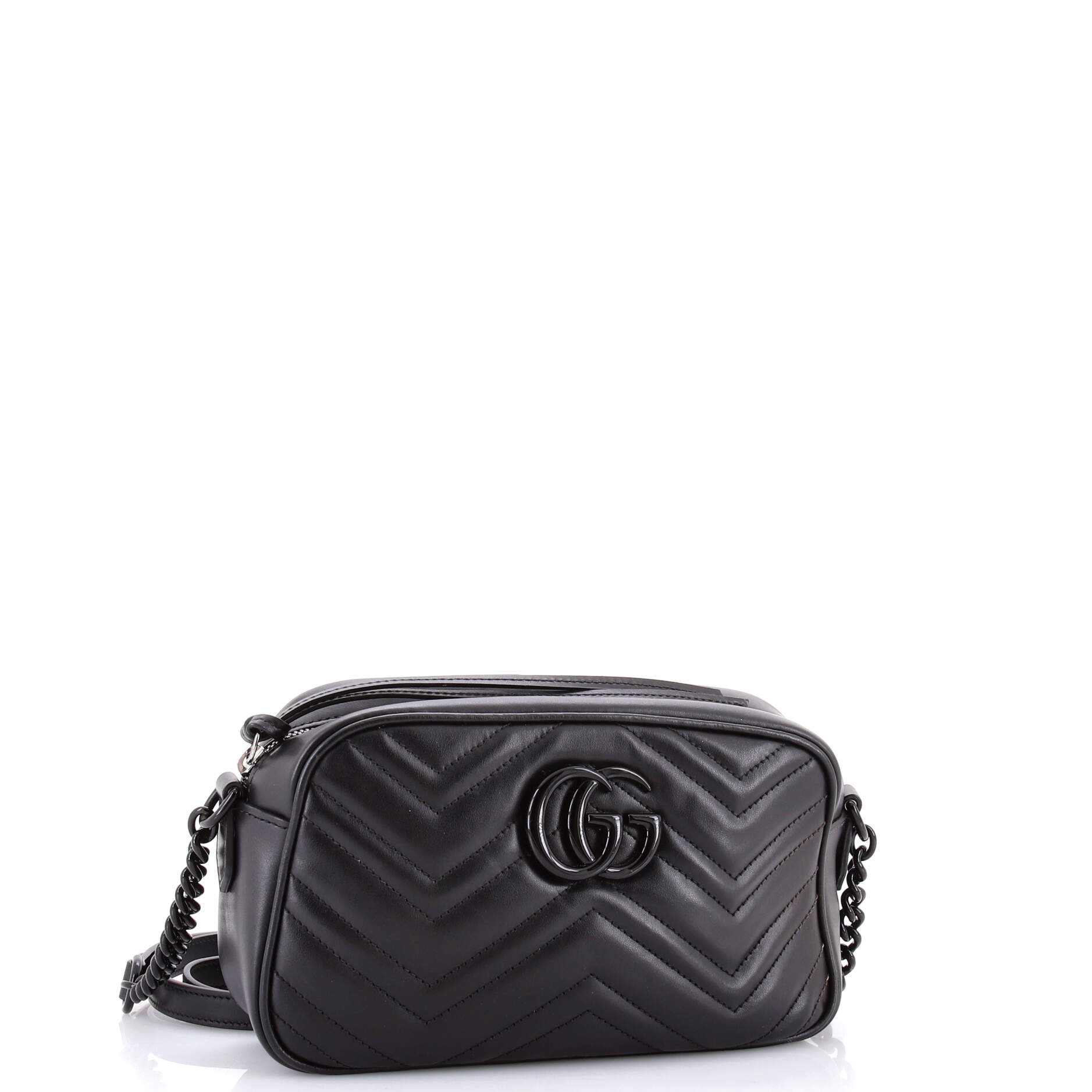 GG Marmont Monochrome Shoulder Bag Matelasse Leather Small