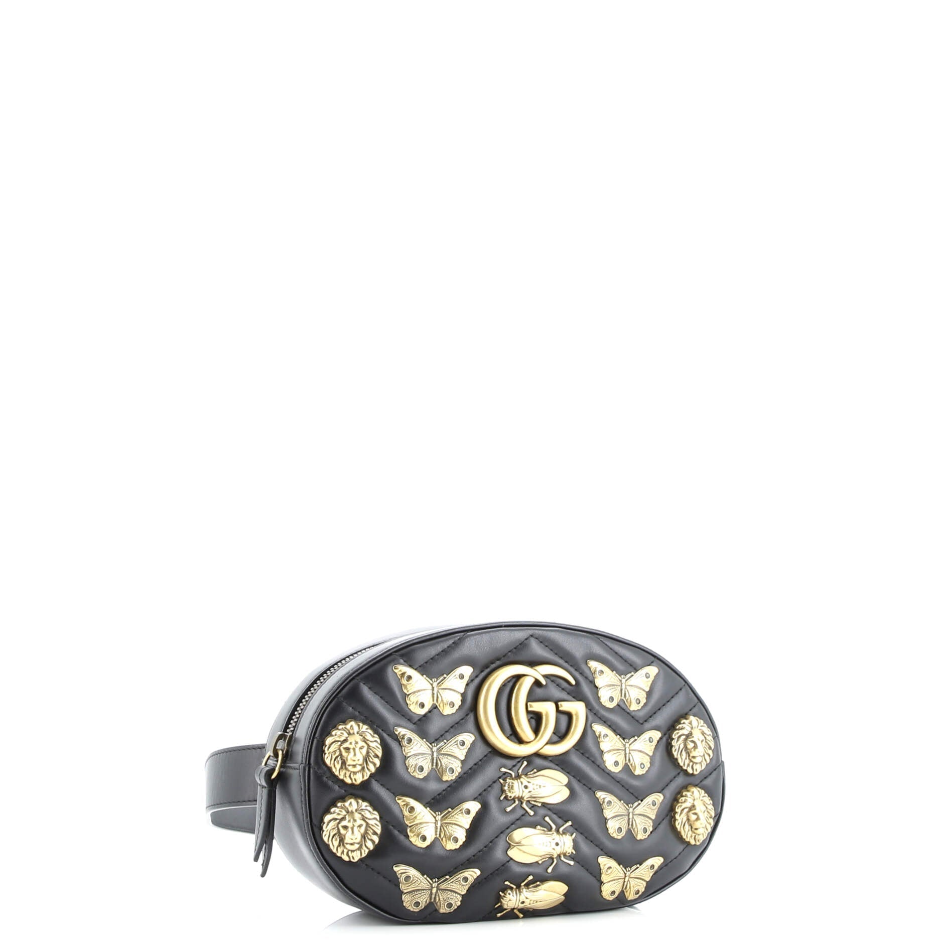 GG Marmont Belt Bag Embellished Matelasse Leather