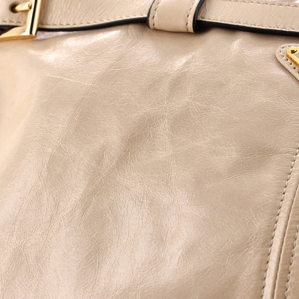 Belted Convertible Shoulder Bag Vitello Shine Large