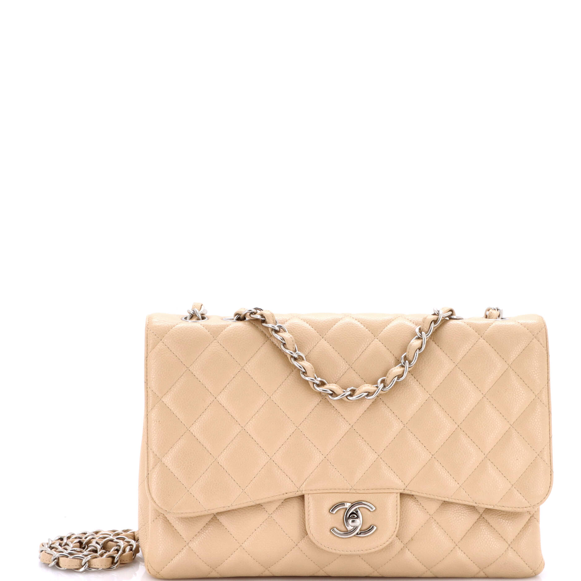 Classic Single Flap Bag Quilted Caviar Jumbo
