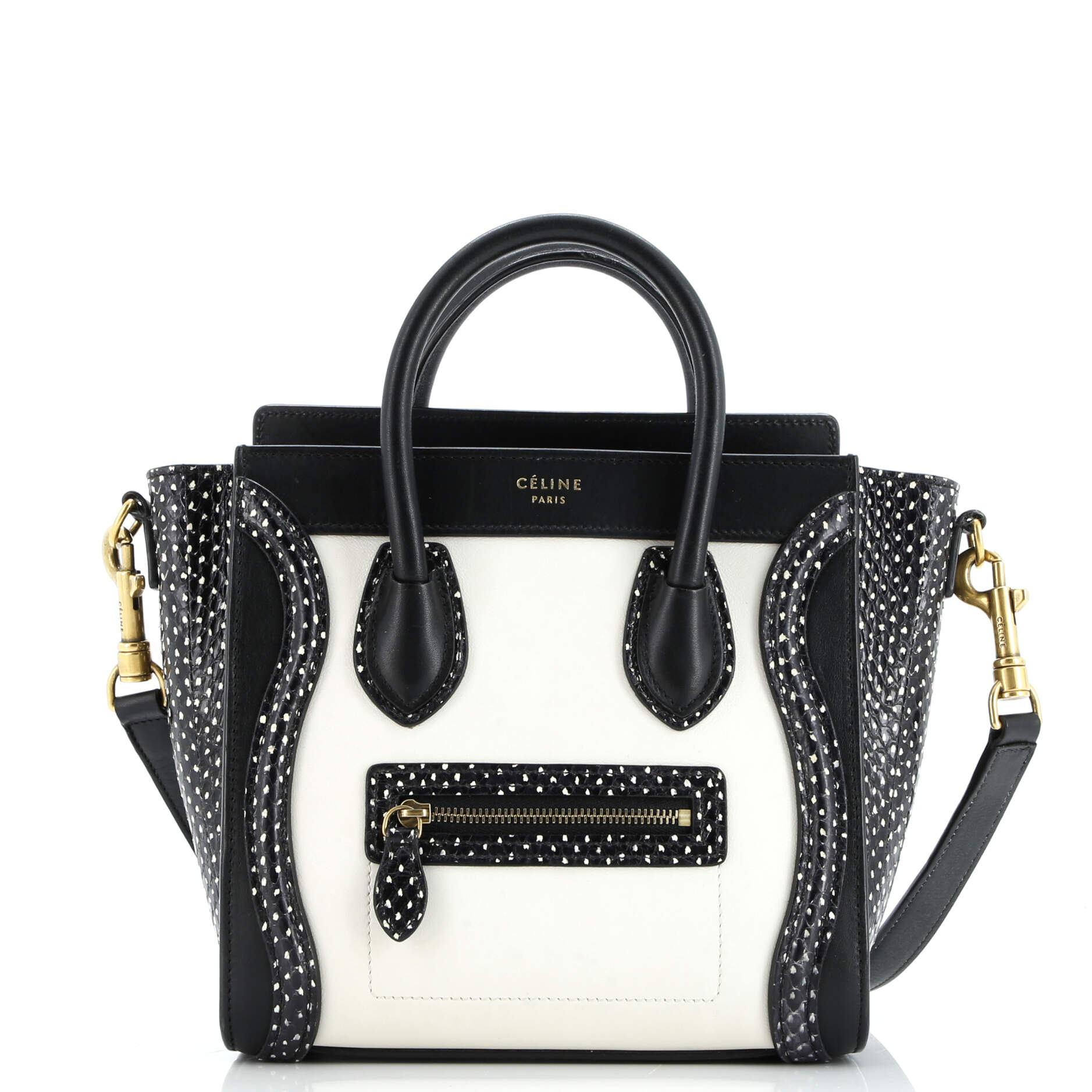 Luggage Bag Leather and Watersnake Nano