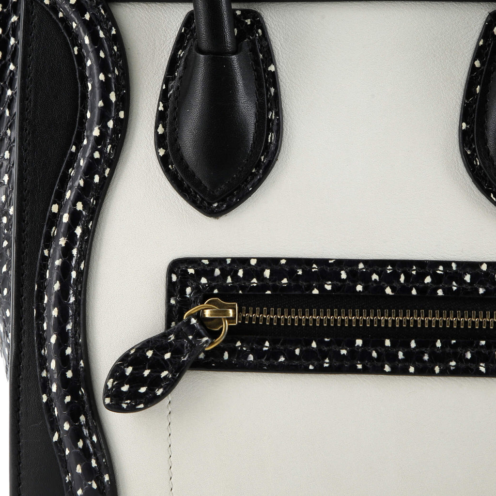 Luggage Bag Leather and Watersnake Nano