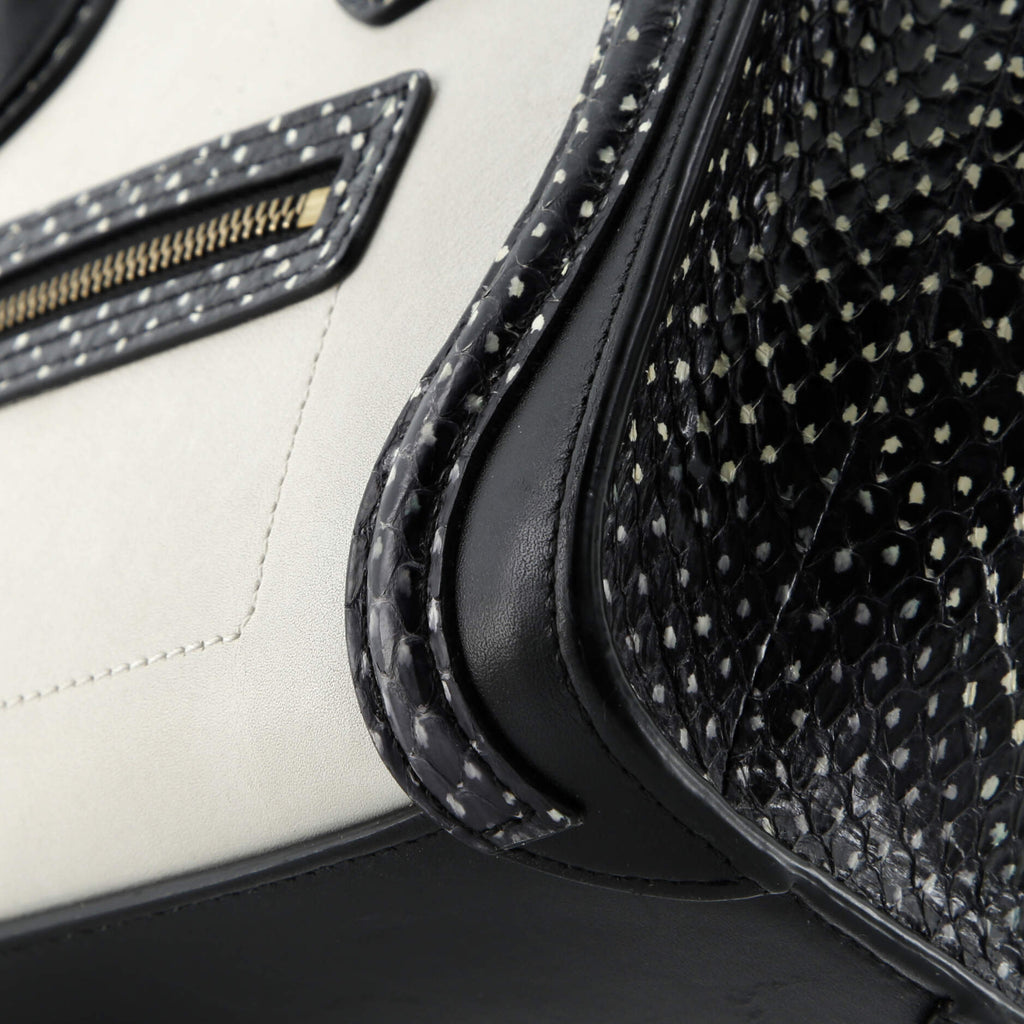 Luggage Bag Leather and Watersnake Nano