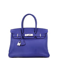 Birkin Handbag Bleu Electrique Swift with Palladium Hardware 30