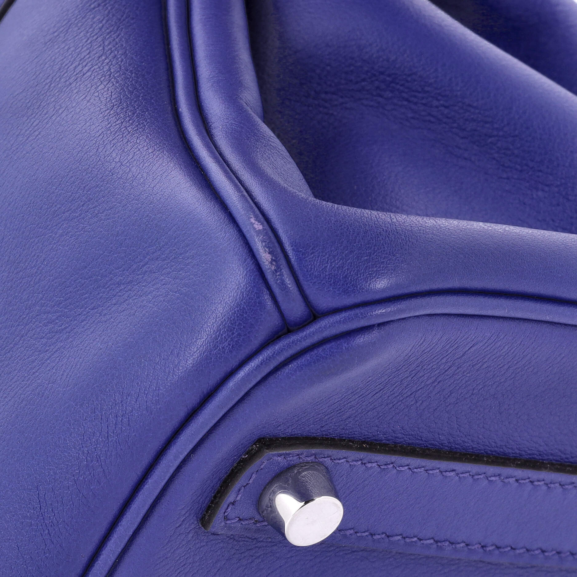 Birkin Handbag Bleu Electrique Swift with Palladium Hardware 30